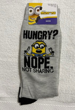MINIONS Despicable Me - Men's crew socks - size 7-12 - NWT - FREE SHIPPING