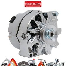 Alternator Fit 110amp Chrome 1 Wire Self Exciting Street Rod Gm 305 350 Bbc Sbc