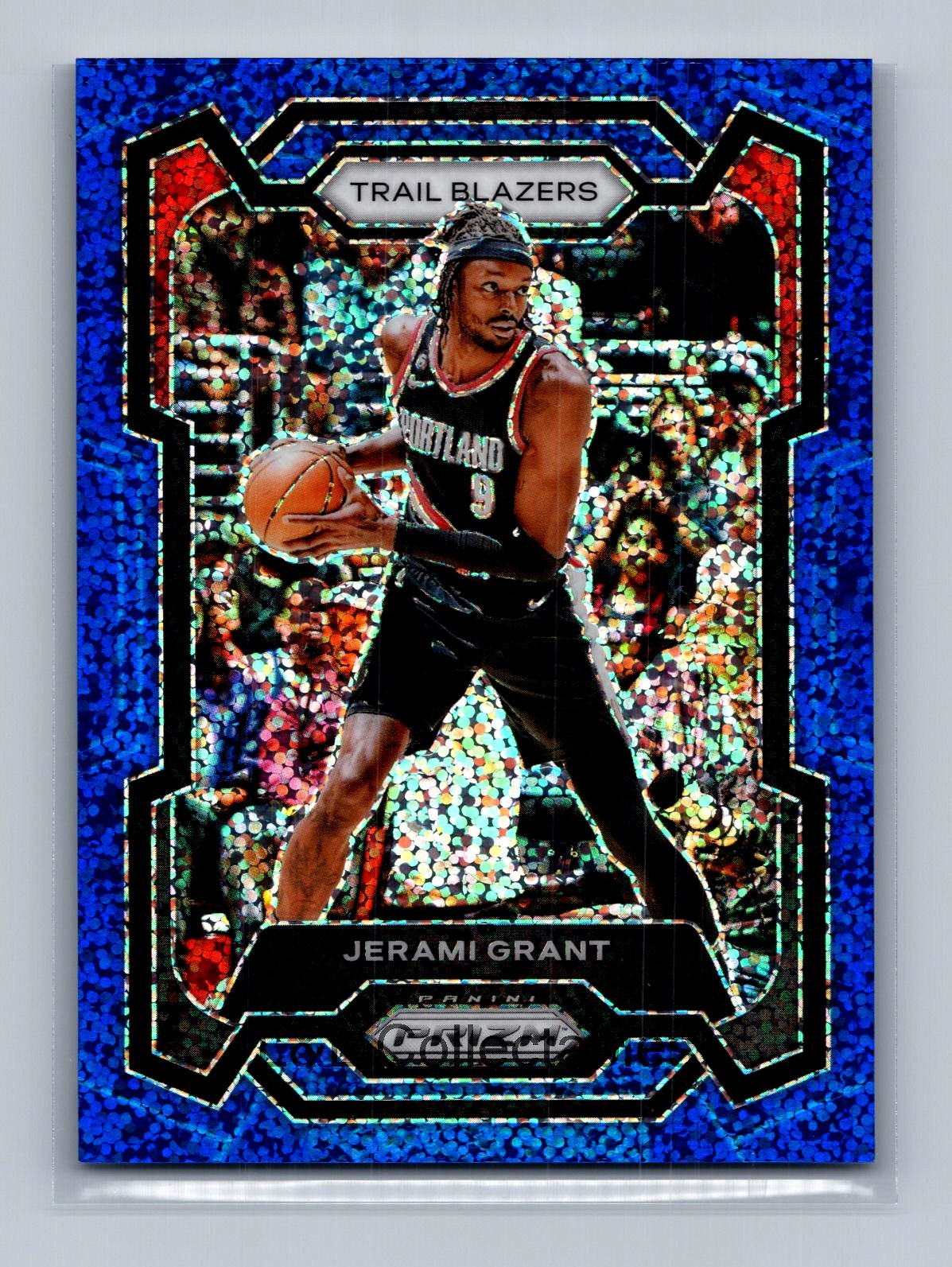 2023-24 Panini Prizm #70 Jerami Grant Prizms Blue Sparkle #/144
