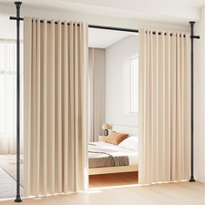 Room Divider No Drilling Curtain Rod Wall for Space Partition Adjustable