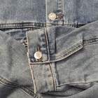 PrettyLittleThing Women’s Oversized Blue Denim Jacket, Button Front, Size 6 — photo 4