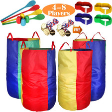 Outdoor Games, Potato Sack Race Bags for Kids Adults, Egg Spoon Relay Race, 3 Le