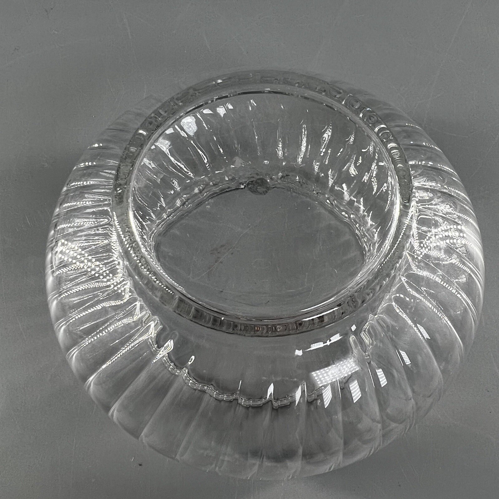 Vintage 1990 Rawcliffe Pewter Top Roses Lid on Glass Potpourri Bowl Jar