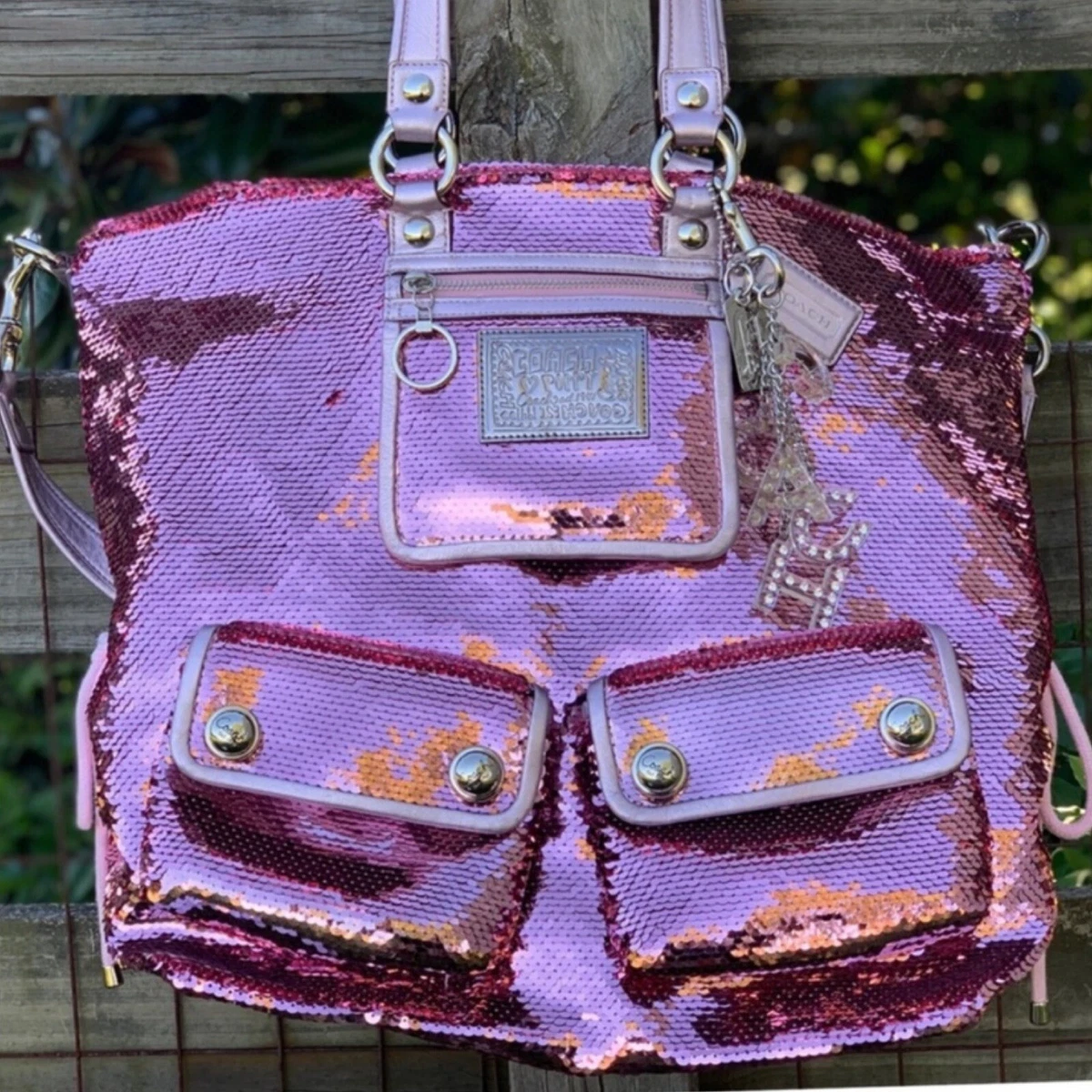 Coach | Bags | Coach Poppy Pink Sequin Limited Edition Handbag | Poshmark