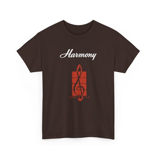 Harmony Treble Clef Guitar Headstock Logo T-Shirt - Kay Silvertone 4 Colors Gift - Picture 26 of 69