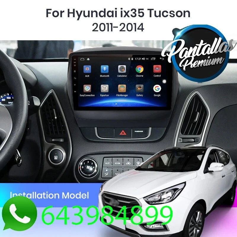 Radio Pantalla Android 13 GPS USB CARPLAY BT RDS WIFI para HYUNDAI TUCSON IX35 - Imagen 2 de 4