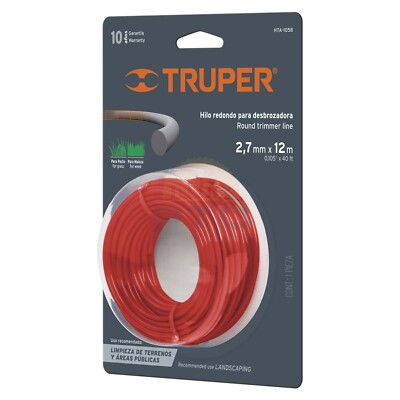Truper HTA-105B String trimmer roll, 2.7 mm x 12 m