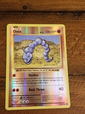ONIX 61/108 Reverse Holo XY Evolutions Pokemon Card Light Play | eBay
