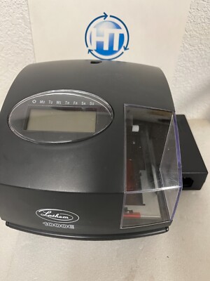 LATHEM Time Clock 1000E with AC Adapter, No Key, WORKING