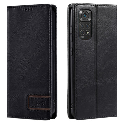Genuine Leather Wallet Case Slim Flip Cover for Xiaomi Redmi Note 12/12s/13 Pro+
