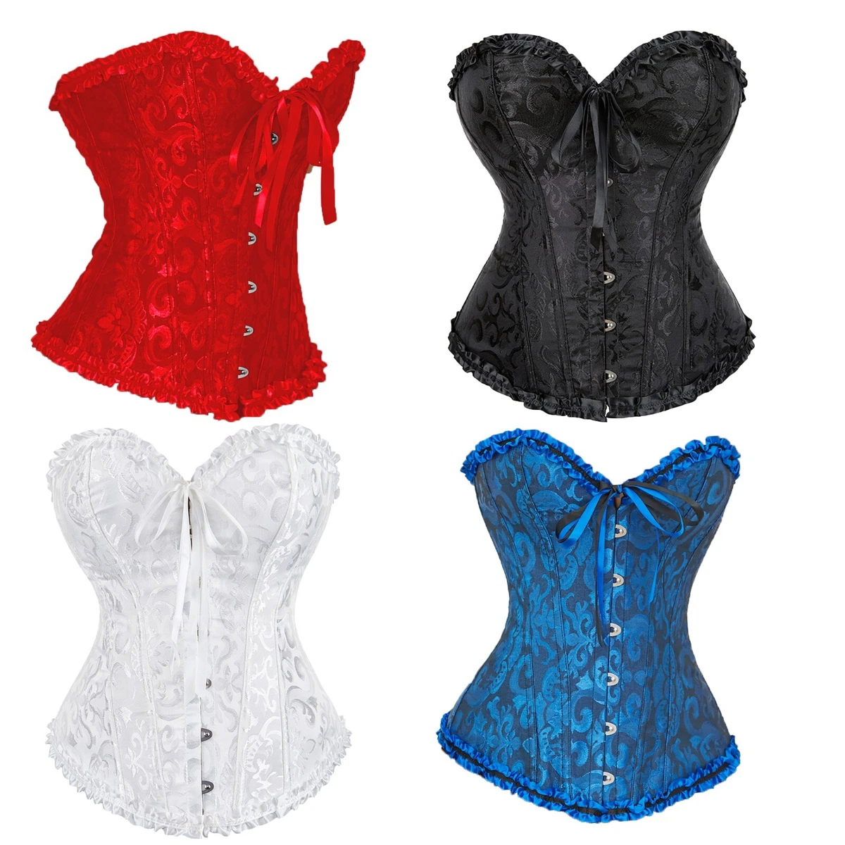 Corset Top Plus Size 6-24 Bridal Burlesque Basque Bustier Sexy