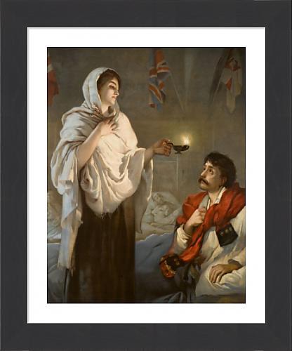 23"x19" (58x48cm) framed print the lady with the lamp florence