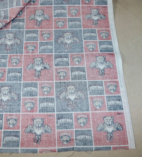 Florida Panthers ~ Block Pattern NHL Cotton Fabric 1/4 Yard 9” X 44” - Picture 14 of 20