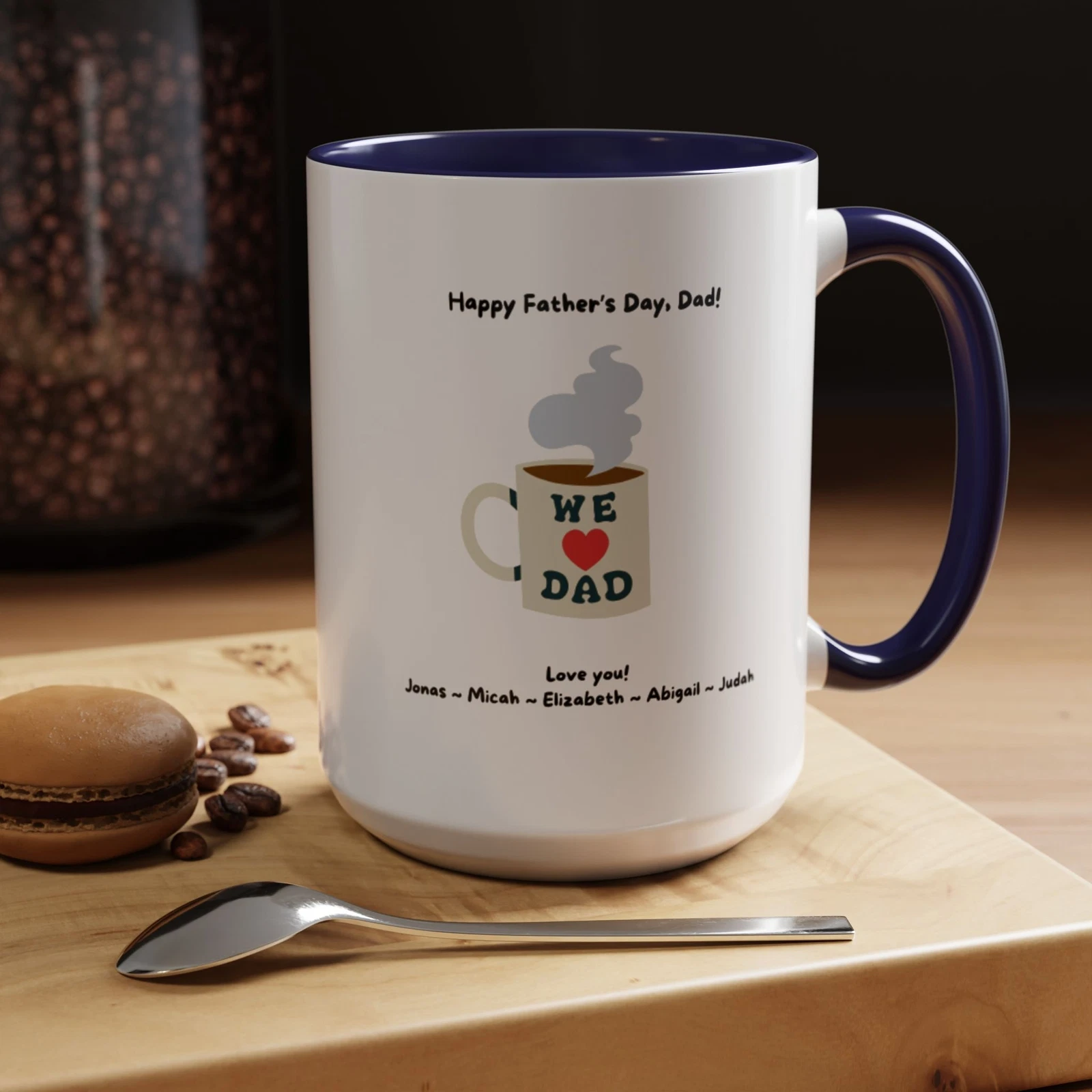 Fully customizable coffee mug for Dad/Grandpa; Father’s Day