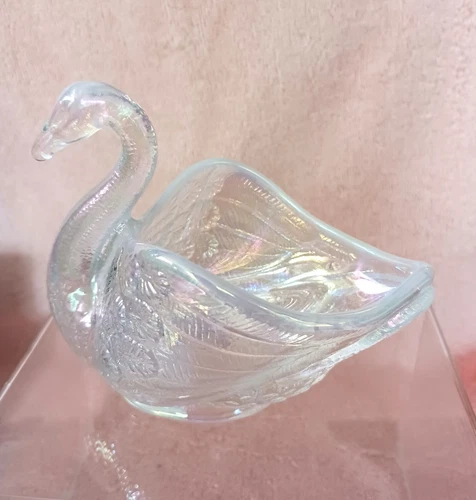 Fenton Art Glass Iridescent Swan Dresser Dish PRICE REDUCED!!