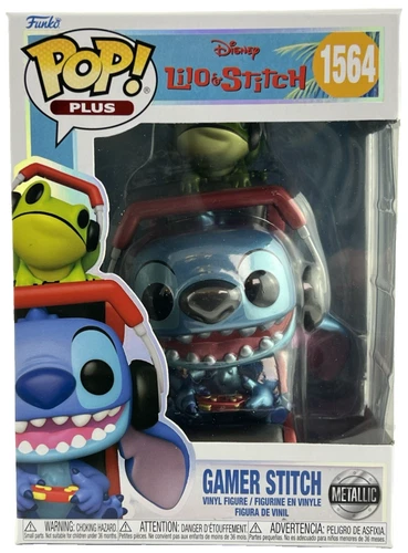 Funko Pop! Lilo & Stitch Gamer Stitch Metallic #15 Vinyl - (NEW in PROTECTOR)