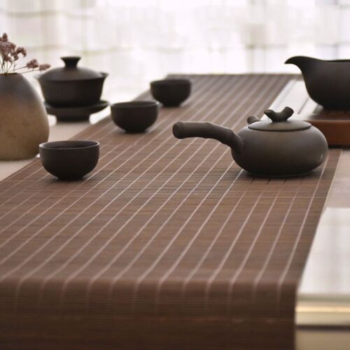 Table Runner Natural Bamboo Placemat Classic Style Tea Mats Heat Pad 10-50x100cm - Picture 4 of 27