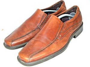 ecco mens brown slip on shoes