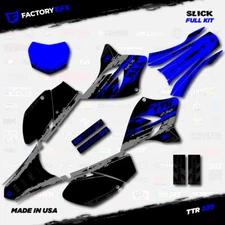 Gray & Blue Slick Racing Graphics Kit fits 05-23 YAMAHA TTR230 TTR 230 decal