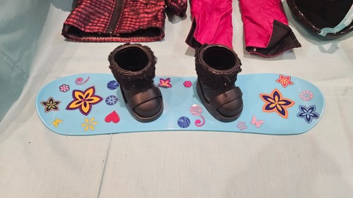 Journey Girl Doll Snowboarding Outfit, Helmet, Shoes, Snowboard - 18in Doll - Picture 2 of 5