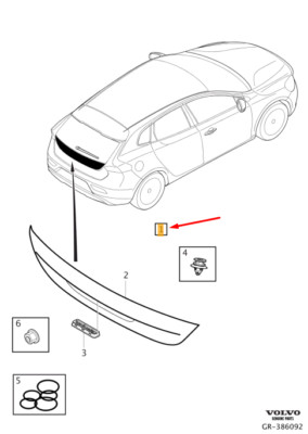 VOLVO V40 Tailgate Handle 31301303 NEW GENUINE | eBay