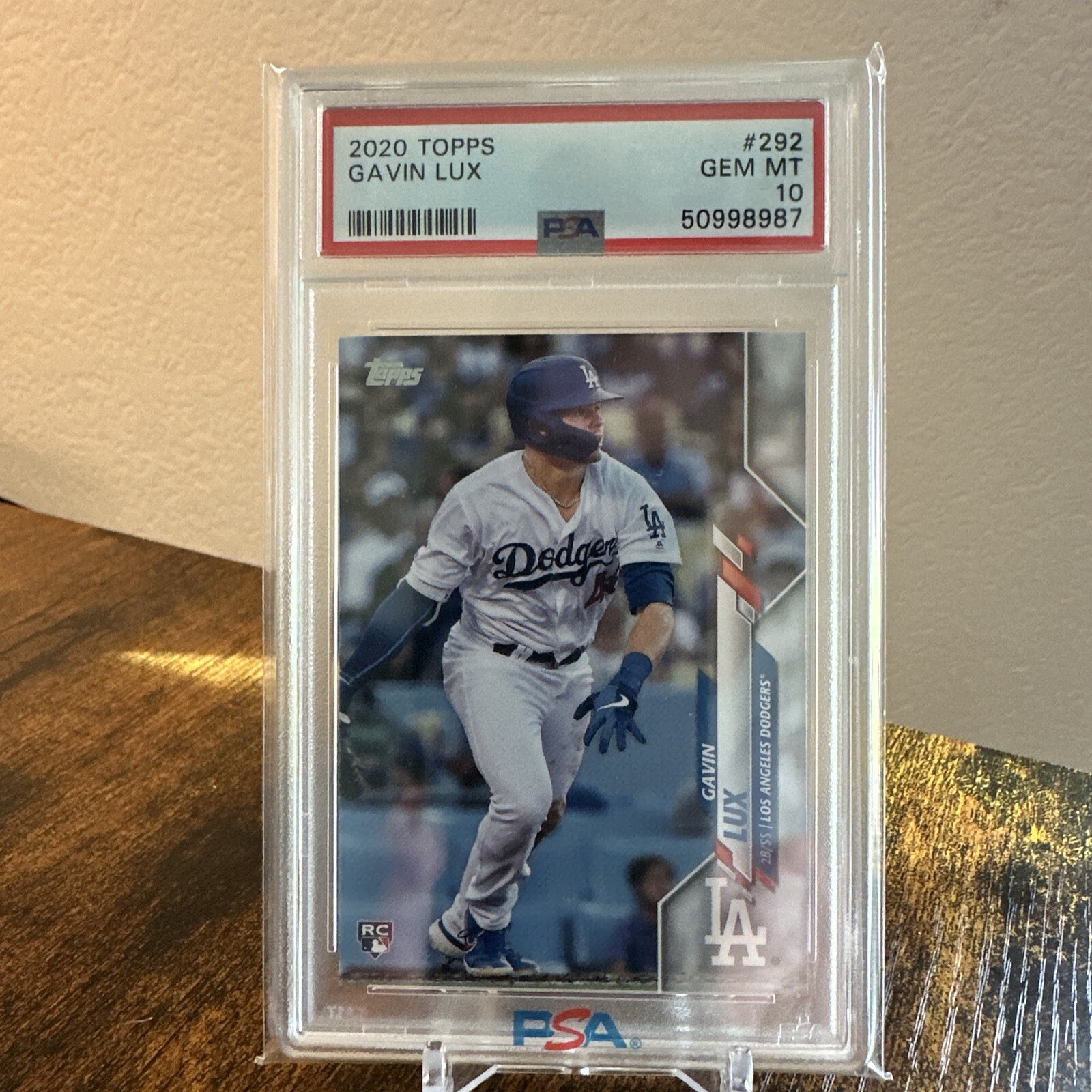 2020 Topps Series 1 Gavin Lux Rookie Card RC #292 PSA 10 Gem Mint Dodgers