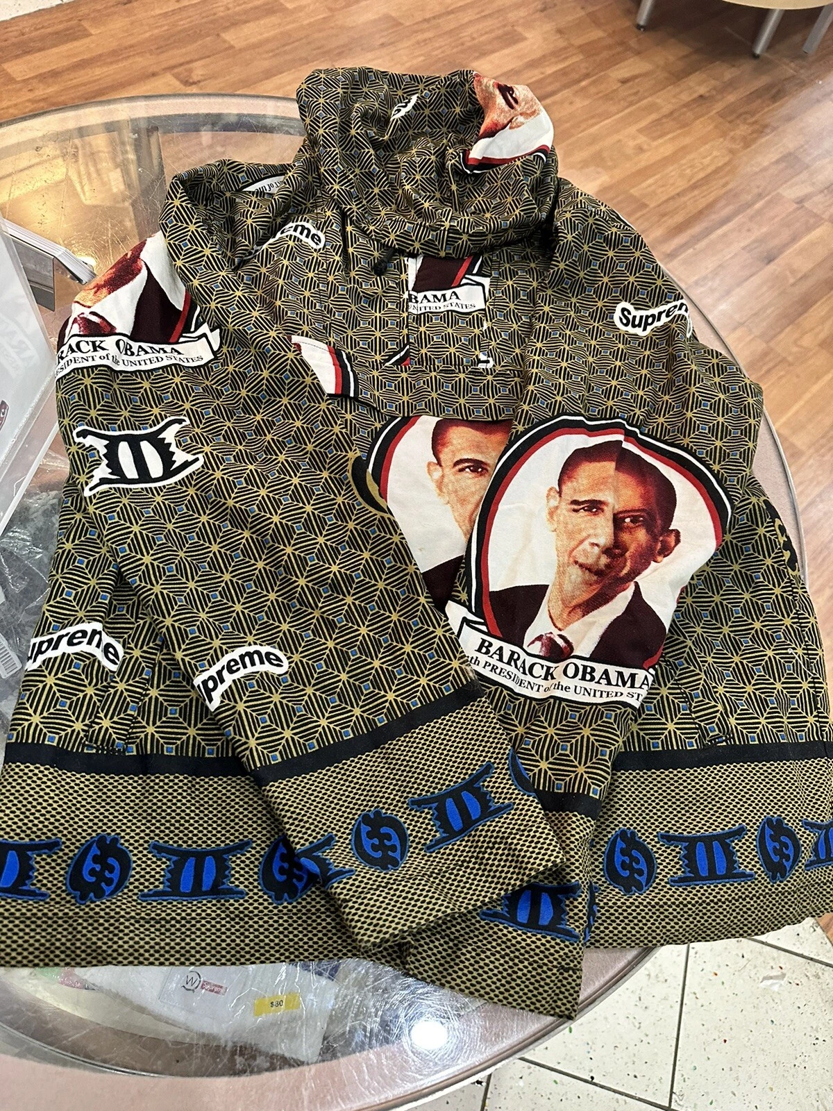 Supreme Obama Anorak vert olive taille médium SS17