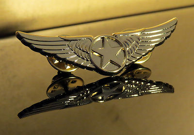 WINGS STAR PILOT insignia emblem badge Pin Golden Wings for