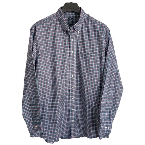 Brooks Brothers Herren Gr. 3XLT - Tall - blau, rot, weiß und grün kariertes Hemd