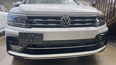Bumper Tow Hook License Plate Mount Bracket For Volkswagen Tiguan 2018-2021 New