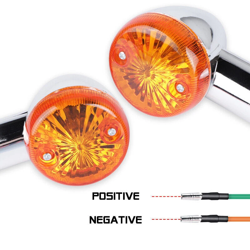 Chrome Bullet Turn Signal Light Blinker Indicators for Yamaha XS650 XS750 XS850 Foto 2 de 4