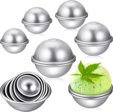 Image of 10 Pieces Metal Bath Bomb Molds 4 Cm 5 Cm 6 Cm 7 Cm 8 Cm 5 Sizes DIY Bath Bomb M
