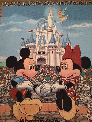 Walt Disney World Throw Blanket Magic Kingdom Castle Mickey