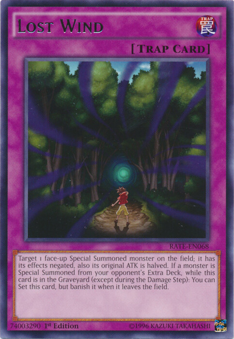 Lost Wind - RATE-EN068 - Rare - 1st Edition Lightly Played, English LP Yugioh!