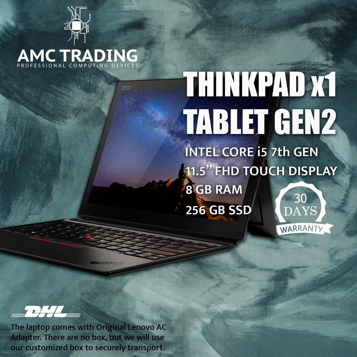 Lenovo ThinkPad X1 Tablet Gen2( 256GB, Intel Core i5 7 Gen, 8GBRam) Fast DHL ex