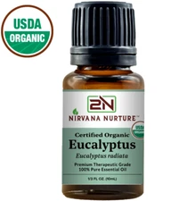 Organic Eucalyptus Essential Oil USDA Certified 100% Pure Therapeutic Grade