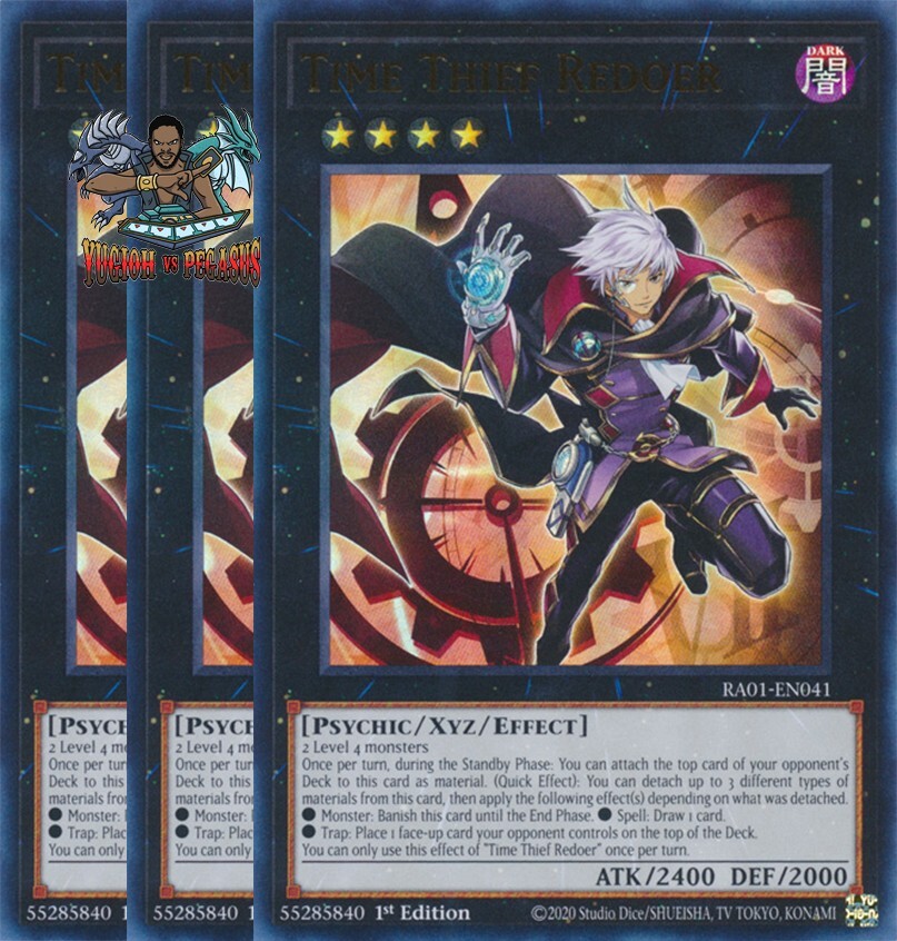 Yugioh! 3x Time Thief Redoer RA01-EN041 Ultra Rare 1st Ed NM | eBay