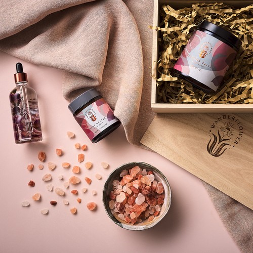 Wanderflower - Wild Rose Time to Unwind Relaxing Set in Wooden Gift Box - Picture 4 of 5
