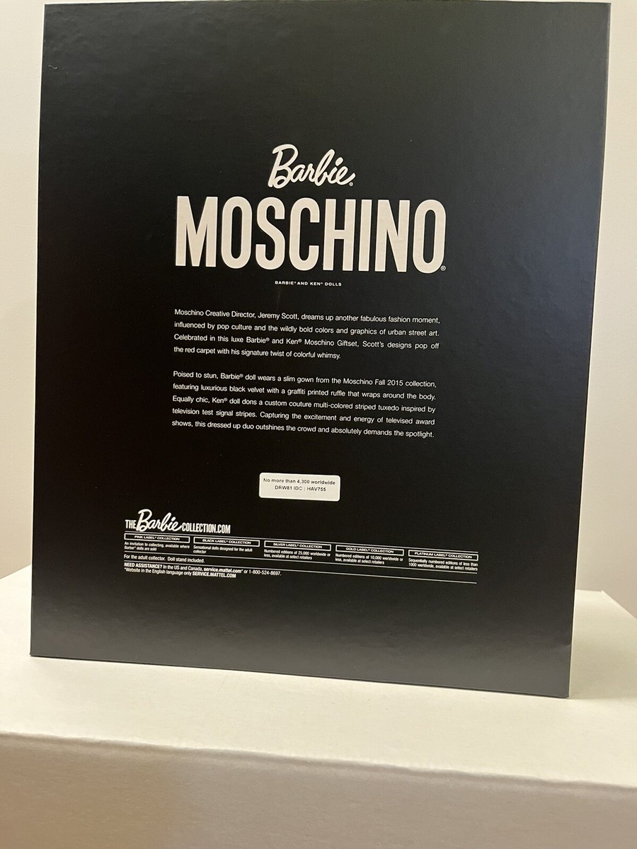 MOSCHINO BARBIE & KEN GIFTSET 2016 DRW81 BARBIE COLLECTOR GOLD