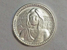Daniel Carr - 2003 D Sacagawea prototype - US Mint reverse, without "Peace" 