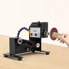 Electric Sanding Machine Mini Belt Sander Desktop Metal Polishing Machine 350W