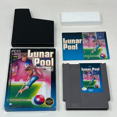 Nintendo NES - Lunar Pool - CIB Complete in Box w/ Manual - Tested