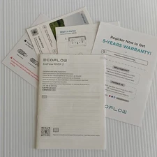 EcoFlow River 2 Package Inserts Disclaimer Safety Instructions