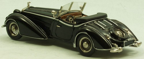 1938 Horch 855 Roadster (1938) Erdmann & Rossi nero lega di stagno 1/43 - Foto 2 di 4
