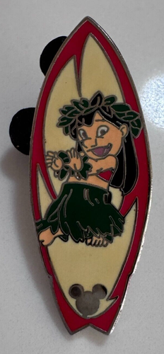 Disney Lilo Stitch Surfboard Cast Lanyard Series 2005 Hawaii Pin - 第 1/2 張圖片