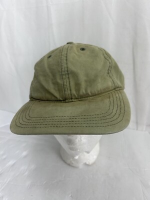 Carhartt Strap Hat Hook And Loop Olive Stained Missing Patch 