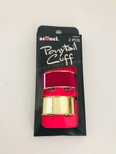 Scunci Ponytail Cuff Holder Pink/Gold 2 PCS 52485-P