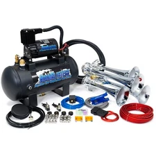 HornBlasters Bullet 127H Loud Air Horn Kit for Truck with 275C Compressor