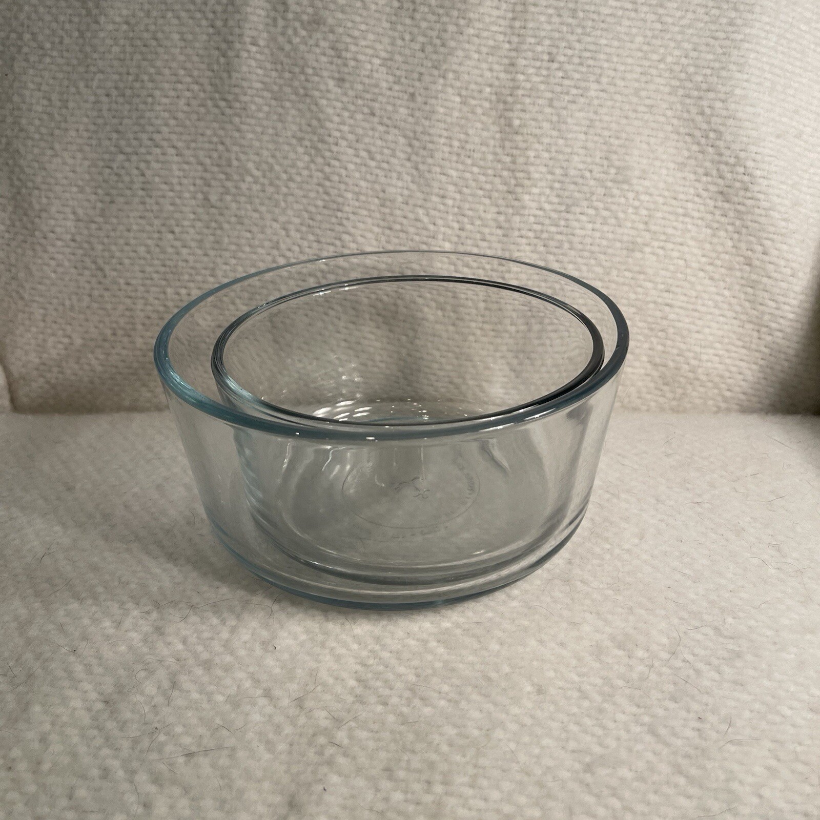 Vintage Anchor Hocking Clear Glass Mixing Bowl Set of 2