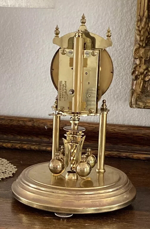 Vintage Welby Kieninger & Obergfell 400 Day Anniversary Torsion Clock Glass Dome eBay